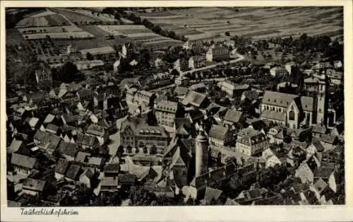 Ak Tauberbischofsheim in Baden, Fliegeraufnahme