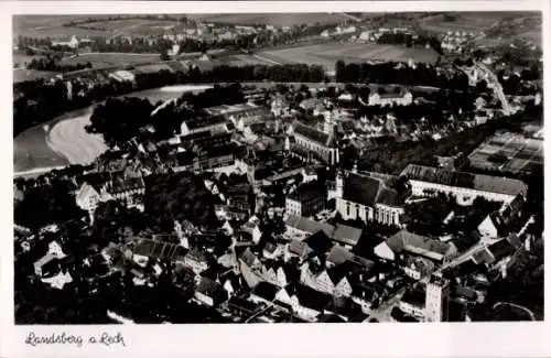 Ak Landsberg am Lech Oberbayern, Fliegeraufnahme