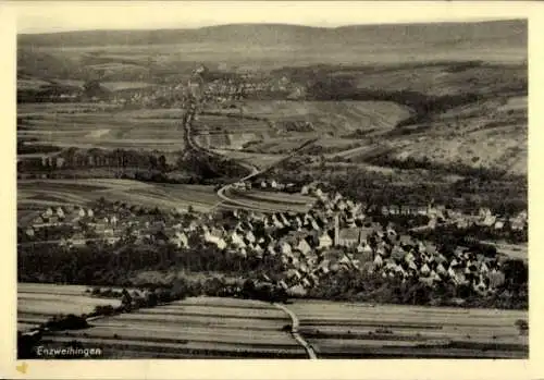 Ak Enzweihingen Vaihingen an der Enz, Fliegeraufnahme