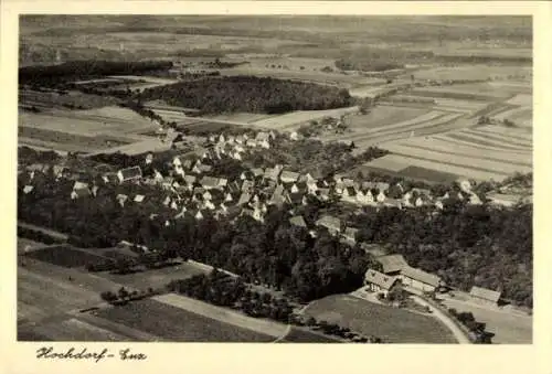 Ak Hochdorf an der Enz Eberdingen Baden Württemberg, Fliegeraufnahme