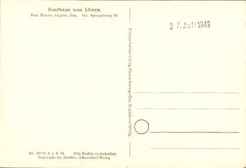 Ak Jux Spiegelberg in Württemberg, Fliegeraufnahme