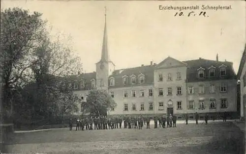 Ak Schnepfental Waltershausen Thüringen, Erziehungsanstalt, Außenansicht