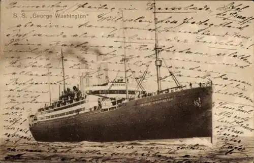 Ak Dampfschiff SS George Washington, Norddeutscher Lloyd Bremen