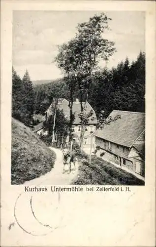 Ak Clausthal Zellerfeld im Oberharz, Kurhaus Untermühle