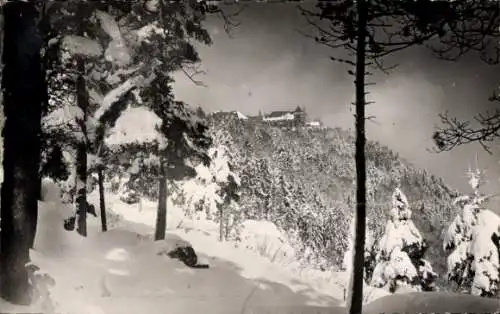 Ak Obernai Elsass Bas Rhin, Odilienberg Mont Sainte Odile, en hiver