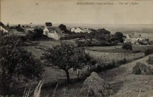 Ak Rolleboise Yvelines, Panorama, Kirche