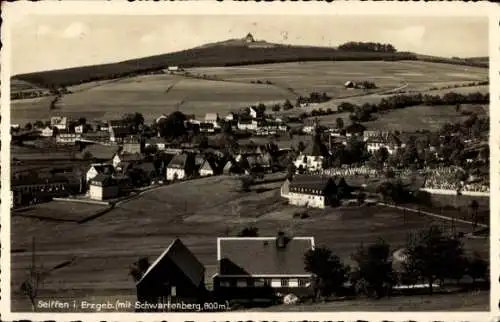 Ak Seiffen im Erzgebirge, Panorama, Gasthaus Erbgericht Buntes Haus, Schwartenberg