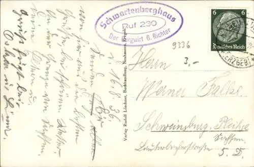 Ak Neuhausen im Erzgebirge, Schloss Purschenstein, Kirche, Brauerei, Schwartenberg