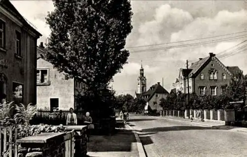 Ak Niederwiesa Sachsen, Dresdner Straße, Apotheke, Kirche