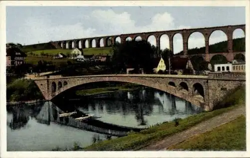 Ak Göhren Wechselburg in Sachsen, Göhrener Brücke, Viadukt