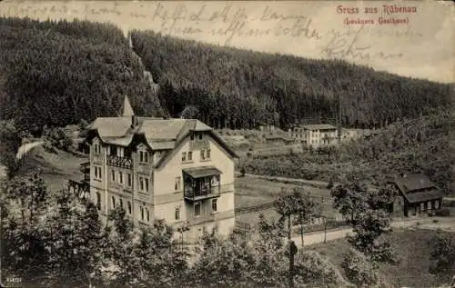 Ak Rübenau Marienberg im Erzgebirge Sachsen, Laukners Gasthaus