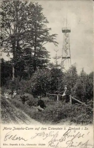 Ak Limbach in Sachsen, Totenstein, Maria-Josepha-Turm