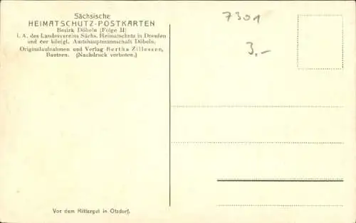 Ak Otzdorf Roßwein in Sachsen, Vor dem Rittergut