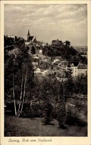 Ak Leisnig in Sachsen, Blick vom Stadtpark