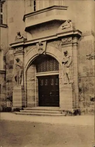 Ak Döbeln in Sachsen, Neues Rathaus, Hauptportal