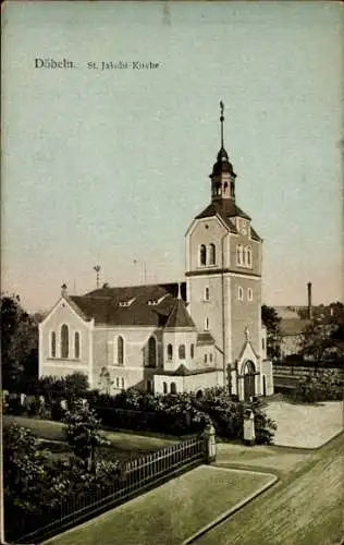 Ak Döbeln Sachsen, St Jakobikirche