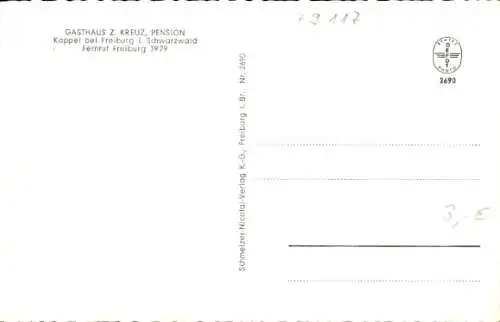 Ak Kappel Freiburg im Breisgau, Gasthaus zum Kreuz