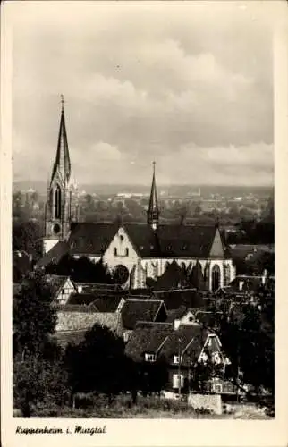 Ak Kuppenheim im Murgtal Schwarzwald, Teilansicht, Kirche