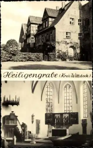 Ak Heiligengrabe in der Prignitz, Wohnhaus, Kirche Innenansicht