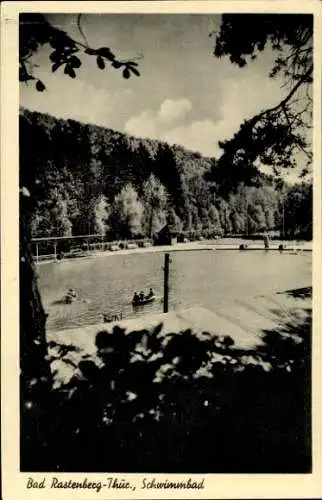 Ak Rastenberg in Thüringen, Partie am Schwimmbad, Schwimmbecken