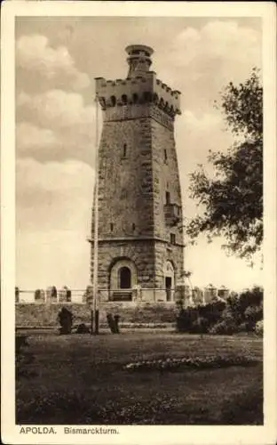 Ak Apolda, Blick auf den Bismarckturm