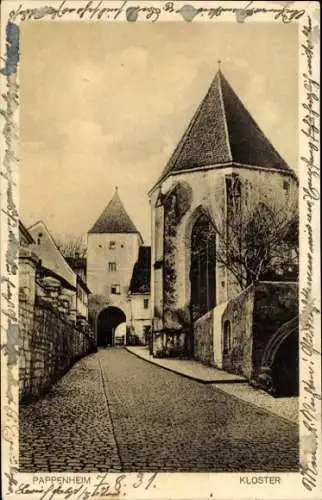 Ak Pappenheim im Altmühltal Mittelfranken, Kloster