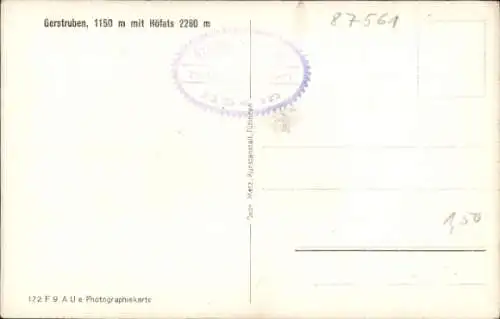 Ak Gerstruben Oberstdorf im Oberallgäu, Teilansicht, Weg, Höfats