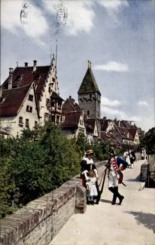 Ak Ulm an der Donau, Promenade an der Stadtmauer