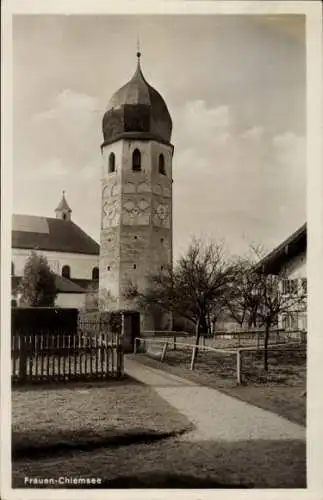 Ak Frauenchiemsee Fraueninsel Chiemsee Oberbayern, Turm