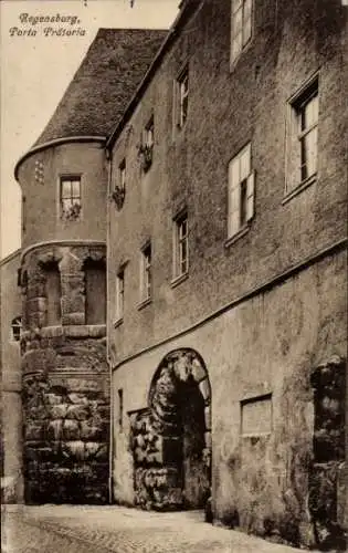 Ak Regensburg an der Donau Oberpfalz, Castra Regina, Porta Prätoria