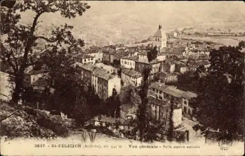 Ak Saint Félicien Ardèche, Gesamtansicht