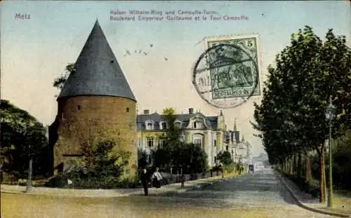 Ak Metz Moselle, Kaiser Wilhelm Ring, Kamuffelturm