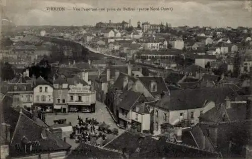 Ak Vierzon Cher, vue Panoramique prise du Beffroi, partie Nord-Ouest