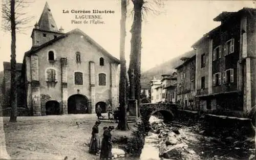 Ak Laguenne Corrèze, Place de l’Eglise