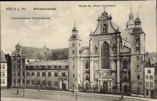 Ak Köln am Rhein, Marzellenstraße, Erzbischöfliches Priesterseminar, Kirche St. Mariä Himmelfahrt