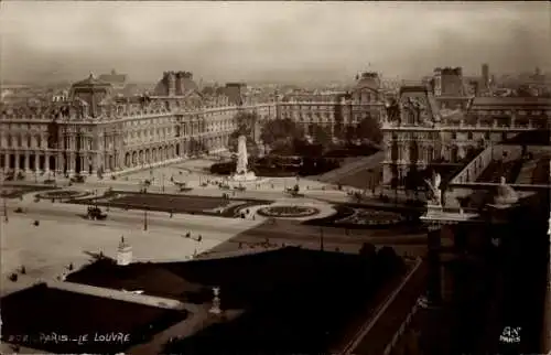 Ak Paris I, Louvre, Gesamtansicht