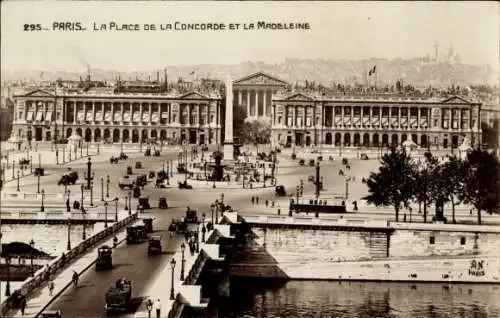 Ak Paris VIII, Place de la Concorde, Madeleine