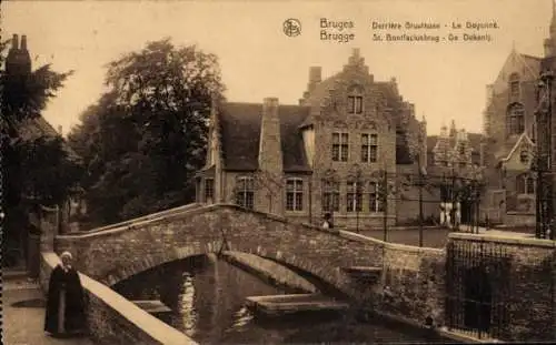 Ak Bruges Brügge Flandern Westflandern, St. Bonifaciusbrug, De Dekenij