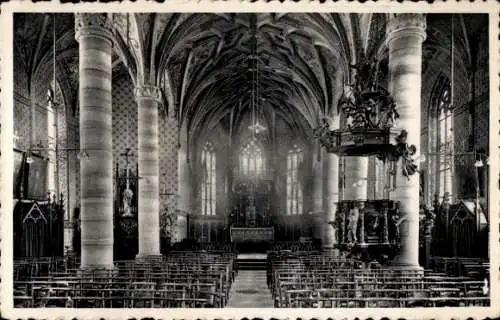 Ak Bastogne Wallonien Luxemburg, Interieur de l'Eglise Saint-Pierre