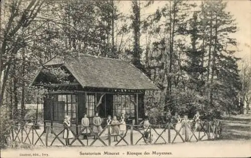 Ak Champrosay Essonne, Sanatorium Minoret, Kiosque des Moyennes