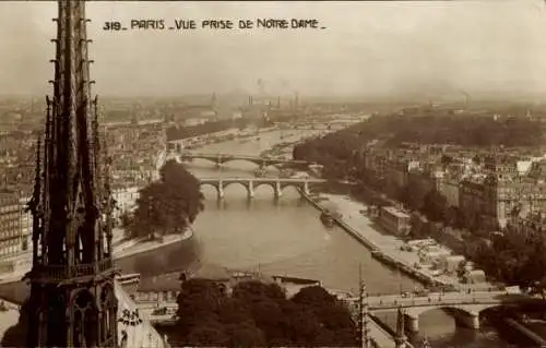 Ak Paris IV Ile de la Cité, Blick von Notre-Dame