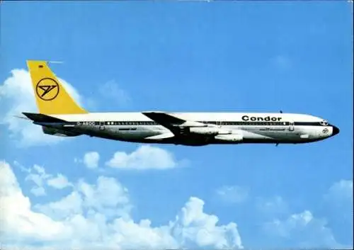 Ak Deutsches Passagierflugzeug Condor, Boeing 707 430 Intercontinental Jet, D-ABOC