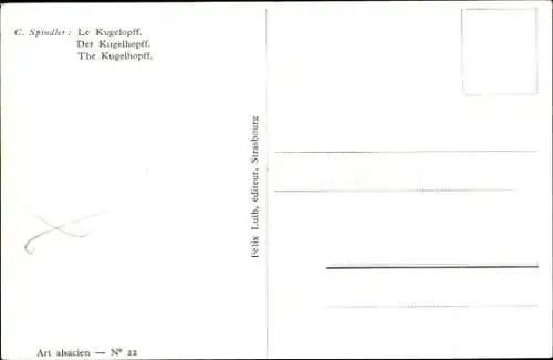Künstler Ak Spindler, C., Kugelhopff, Elsässerin in Tracht