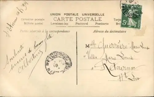 Buchstaben Ak Marie, Frau, Portrait, Blumen