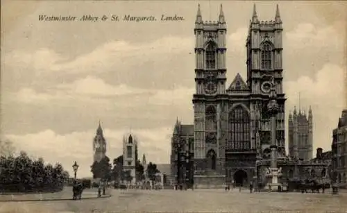 Ak City of Westminster, London, England, Westminster Abbey, St. Margarets Kirche