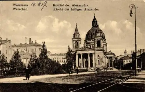 Ak Warszawa Warschau Polen, Kirche des heiligen Alexander