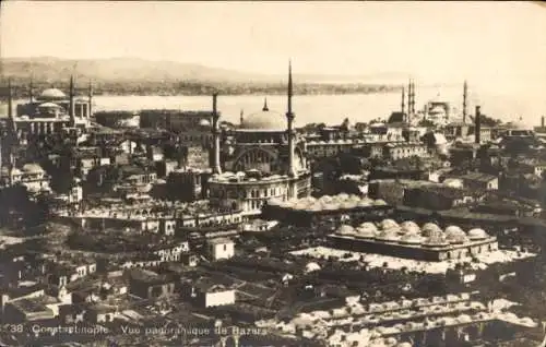 Ak Konstantinopel Istanbul Türkei, Panoramablick auf die Basare