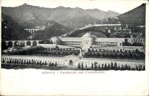 Ak Genova Genua Ligurien, Veduta generalo del Camposanto