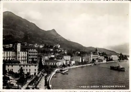 Ak Gardone Riviera Lago di Garda Lombardia, Teilansicht der Stadt