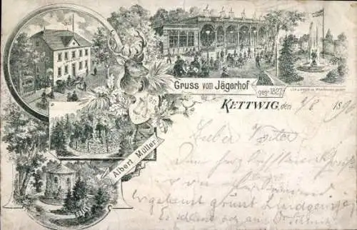 Litho Kettwig Essen im Ruhrgebiet, Jägerhof